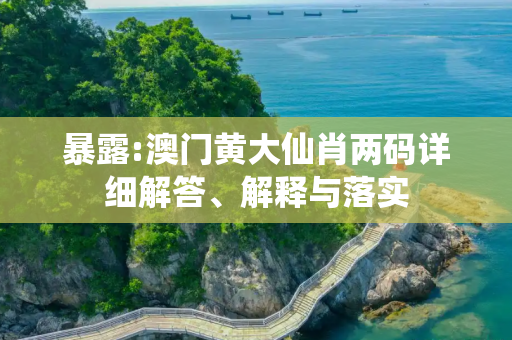 暴露:澳门黄大仙肖两码详细解答、解释与落实