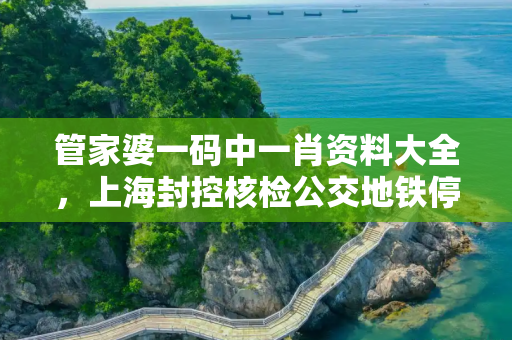 管家婆一码中一肖资料大全，上海封控核检公交地铁停运