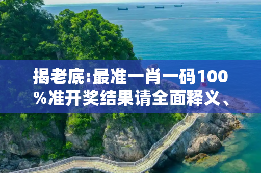 揭老底:最准一肖一码100%准开奖结果请全面释义、解释与落幕