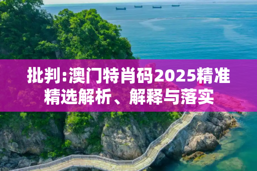 批判:澳门特肖码2025精准精选解析、解释与落实