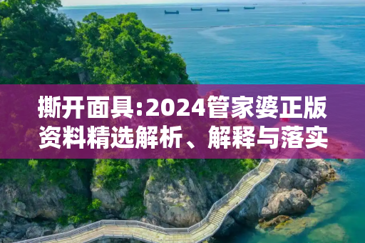 撕开面具:2024管家婆正版资料精选解析、解释与落实