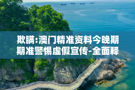 欺瞒:澳门精准资料今晚期期准警惕虚假宣传-全面释义