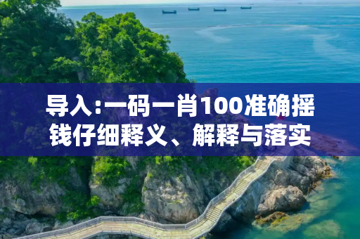 导入:一码一肖100准确摇钱仔细释义、解释与落实