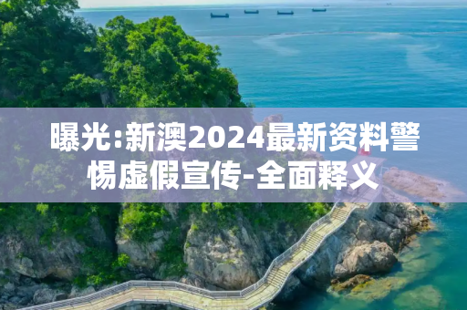 曝光:新澳2024最新资料警惕虚假宣传-全面释义