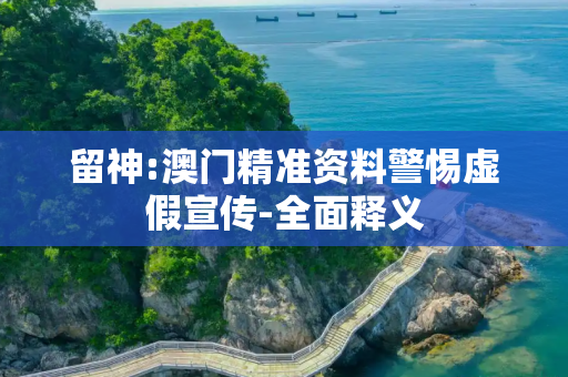 留神:澳门精准资料警惕虚假宣传-全面释义