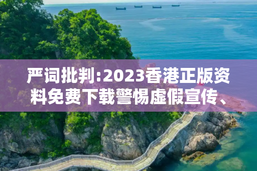 严词批判:2023香港正版资料免费下载警惕虚假宣传、全面解答与解释