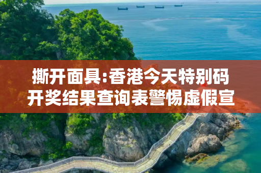 撕开面具:香港今天特别码开奖结果查询表警惕虚假宣传-全面释义、解释与落实