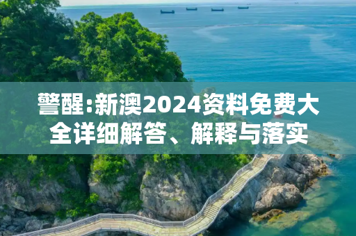 警醒:新澳2024资料免费大全详细解答、解释与落实