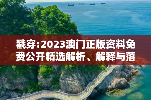 戳穿:2023澳门正版资料免费公开精选解析、解释与落实