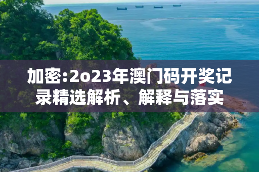 加密:2o23年澳门码开奖记录精选解析、解释与落实