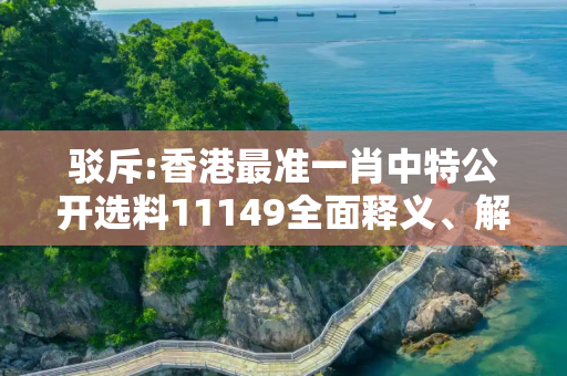 驳斥:香港最准一肖中特公开选料11149全面释义、解释与落实