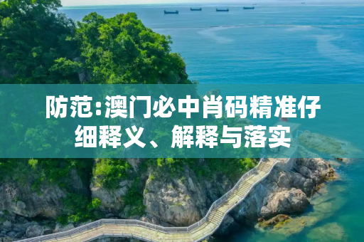 防范:澳门必中肖码精准仔细释义、解释与落实