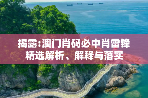 揭露:澳门肖码必中肖雷锋精选解析、解释与落实
