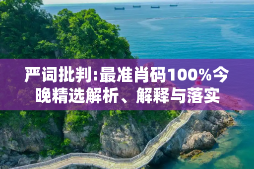 严词批判:最准肖码100%今晚精选解析、解释与落实